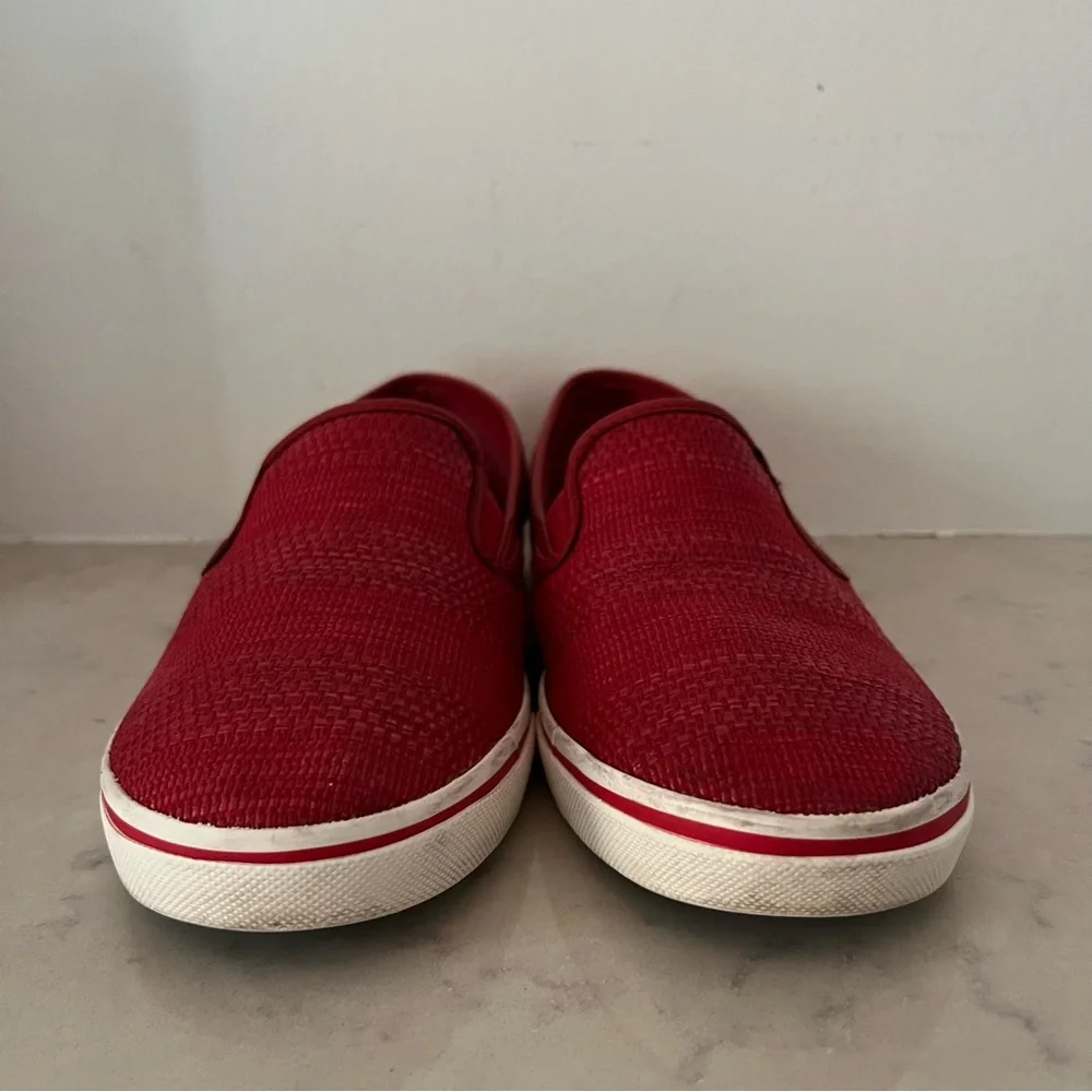 Ralph Lauren Red Slip On Shoes Loafers - Picture 2 of 12